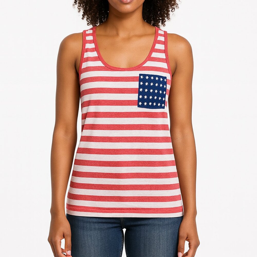Fifth Sun Women’s Patriotic Tank Top – Size Large